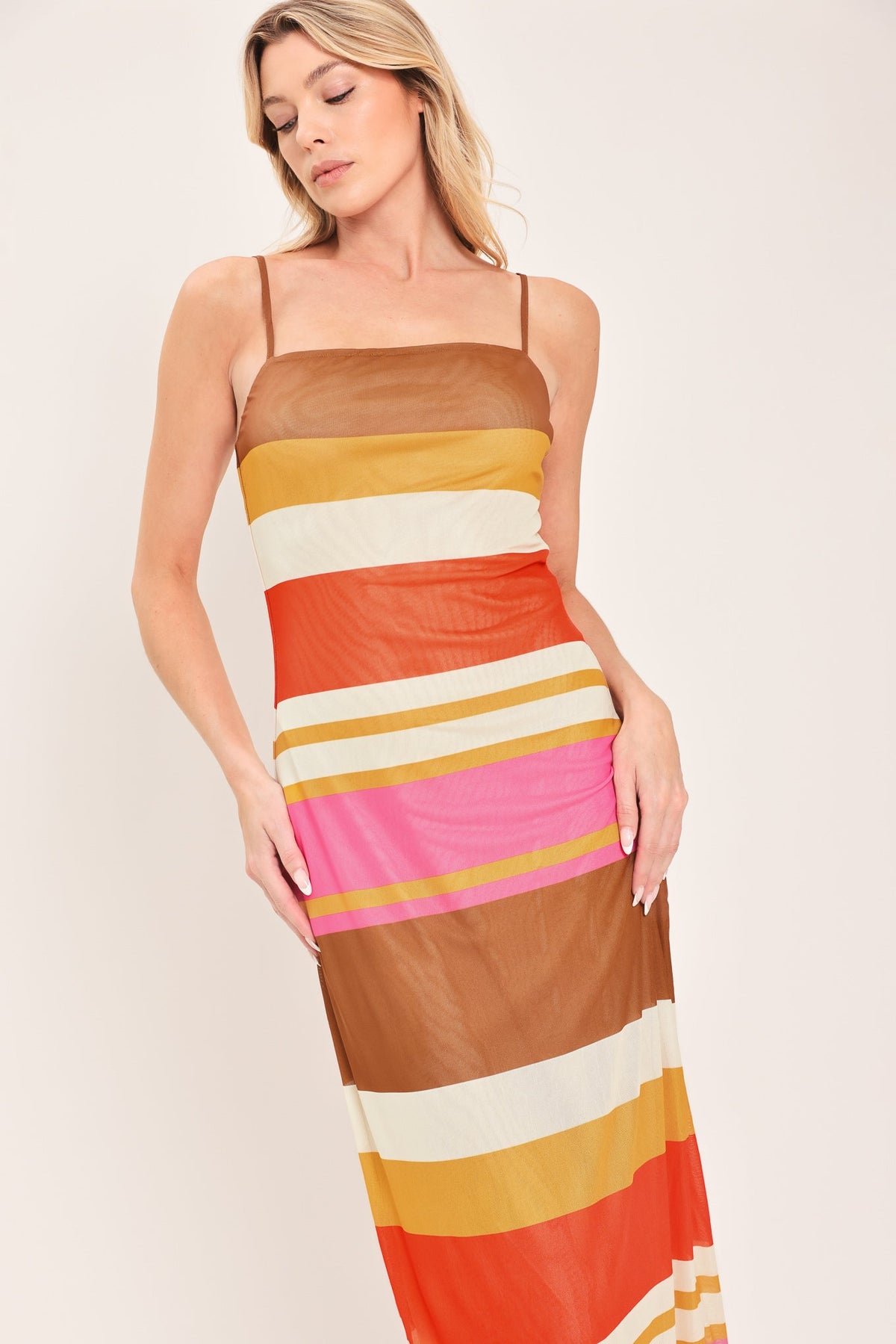 VESTIDO MIDI DE MALLA HEAT WAVES