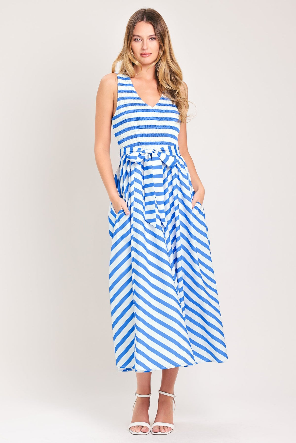 VESTIDO MIDI TEJIDO BLUE SERENA