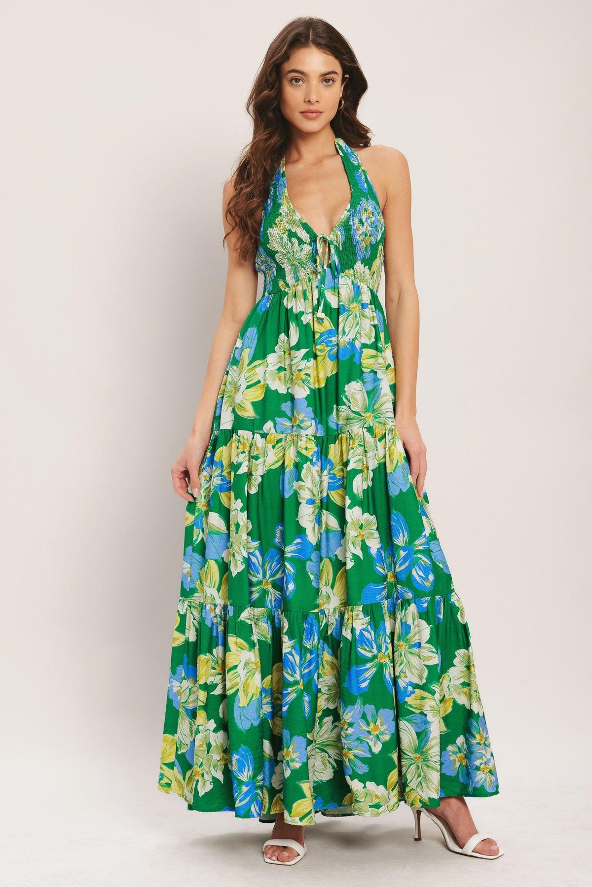 VESTIDO LARGO TEJIDO BLOOM PALM SHORE