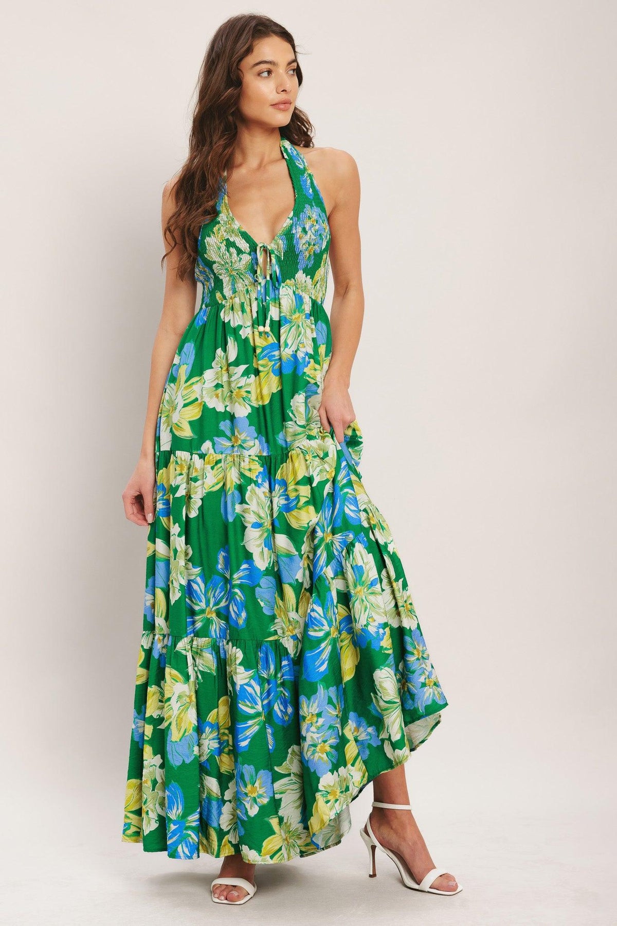 VESTIDO LARGO TEJIDO BLOOM PALM SHORE