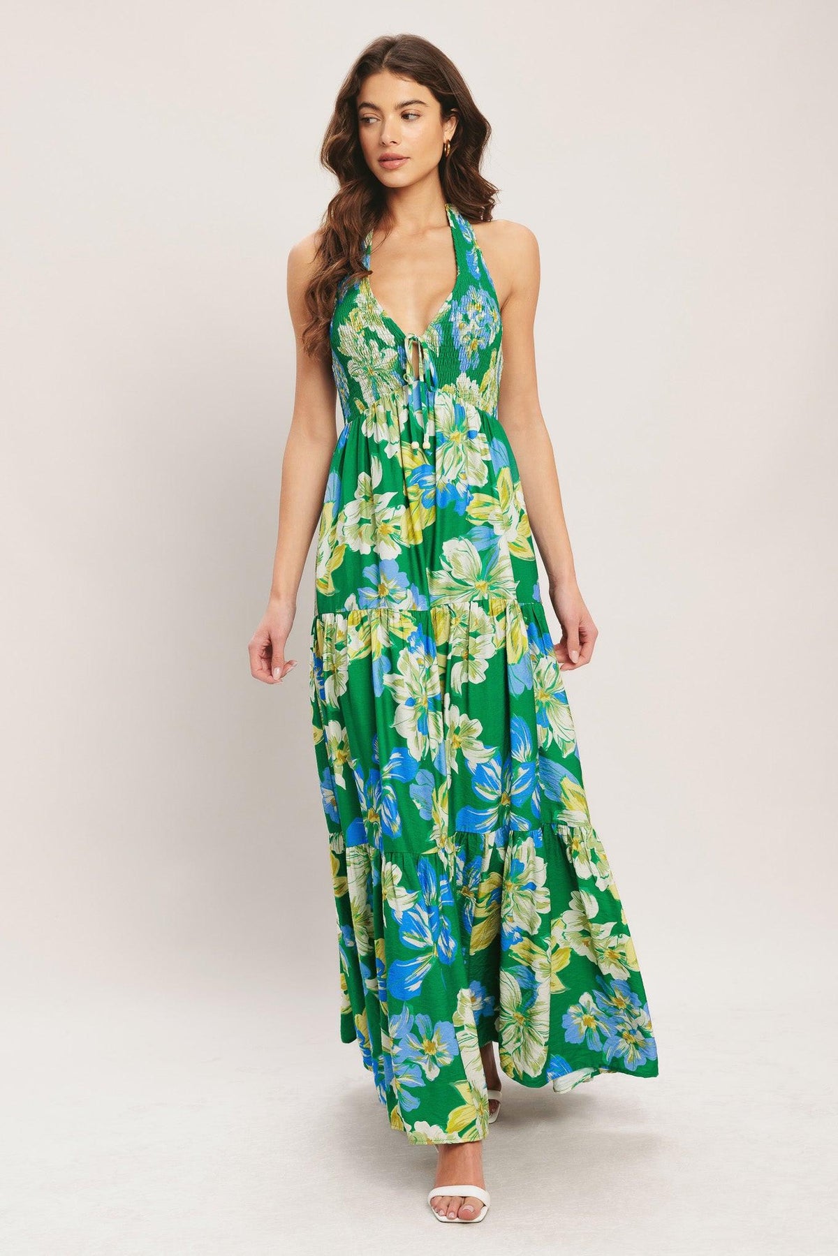 VESTIDO LARGO TEJIDO BLOOM PALM SHORE