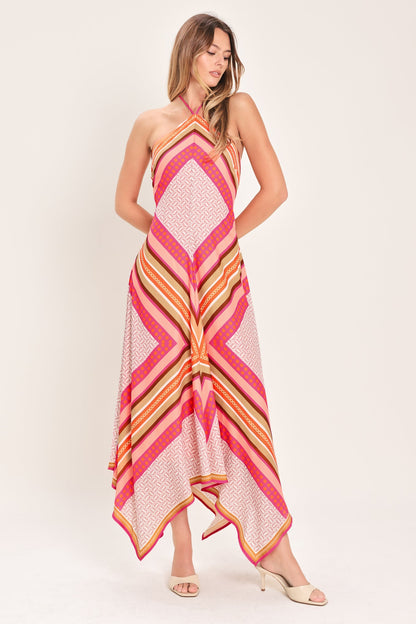 PARADISE CODE WOVEN MIDI DRESS