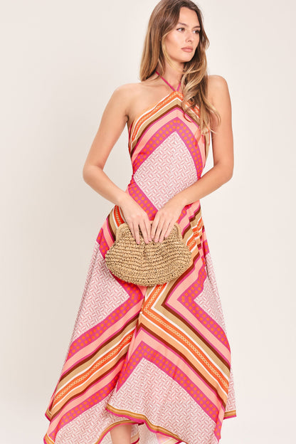 PARADISE CODE WOVEN MIDI DRESS