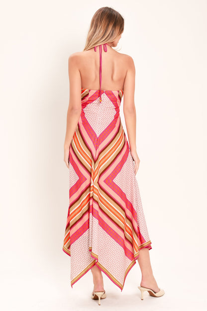 PARADISE CODE WOVEN MIDI DRESS