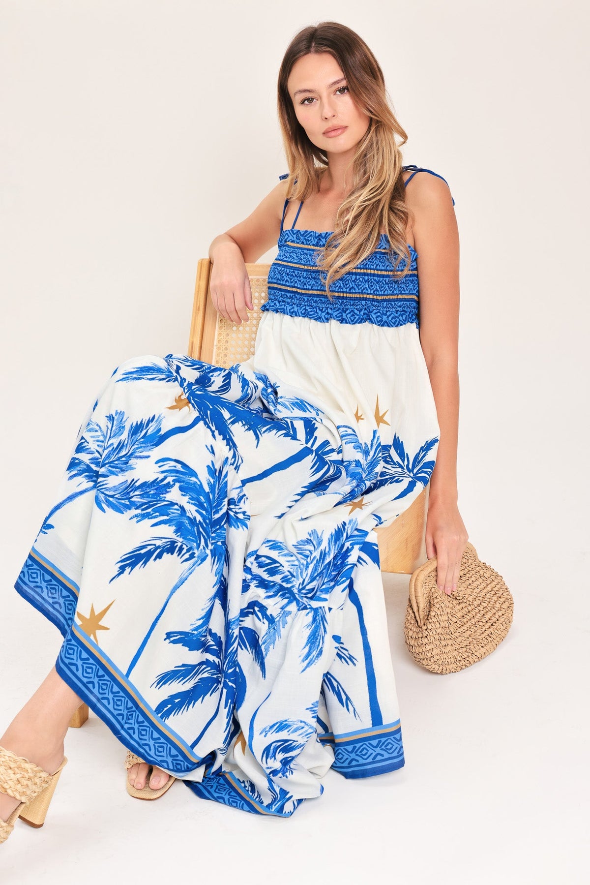 VESTIDO MAXI TEJIDO PALM ESCAPE