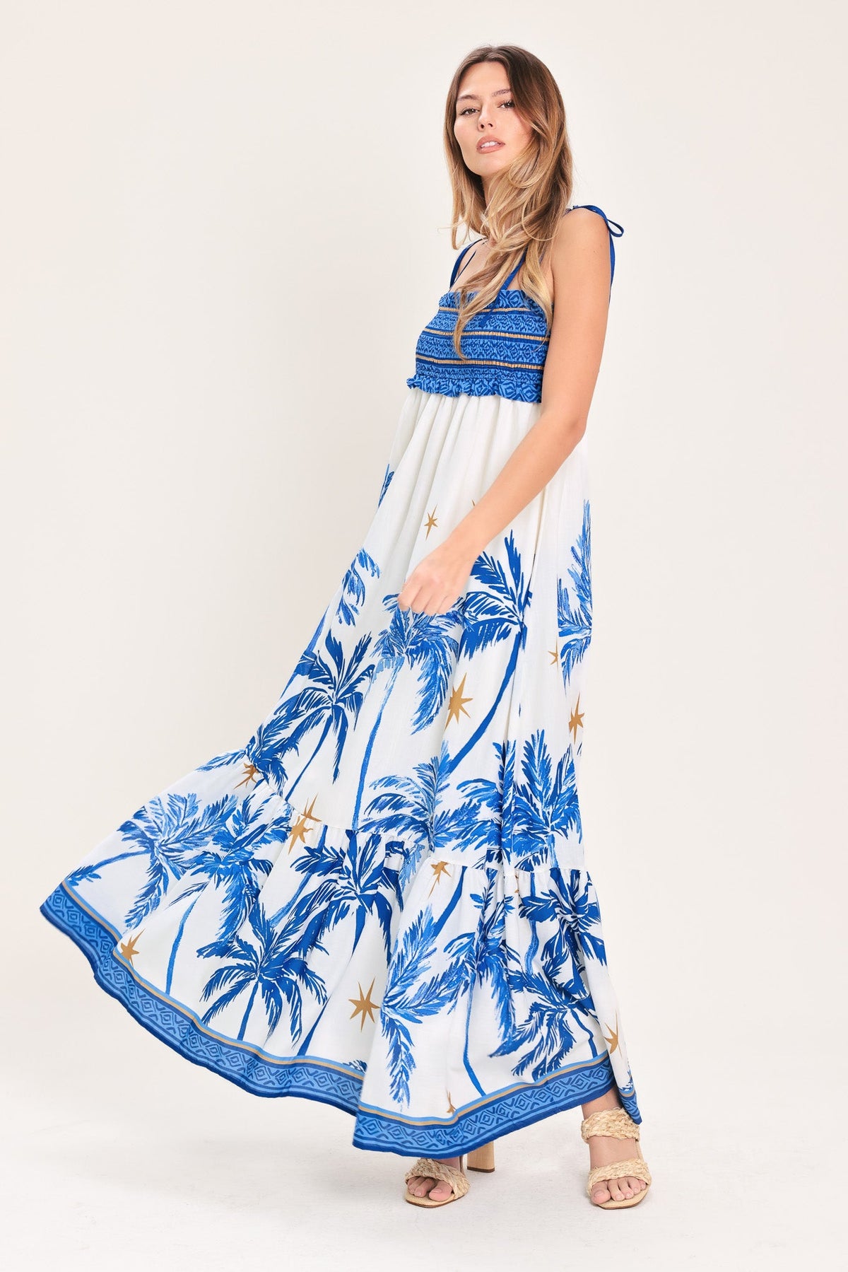 VESTIDO MAXI TEJIDO PALM ESCAPE