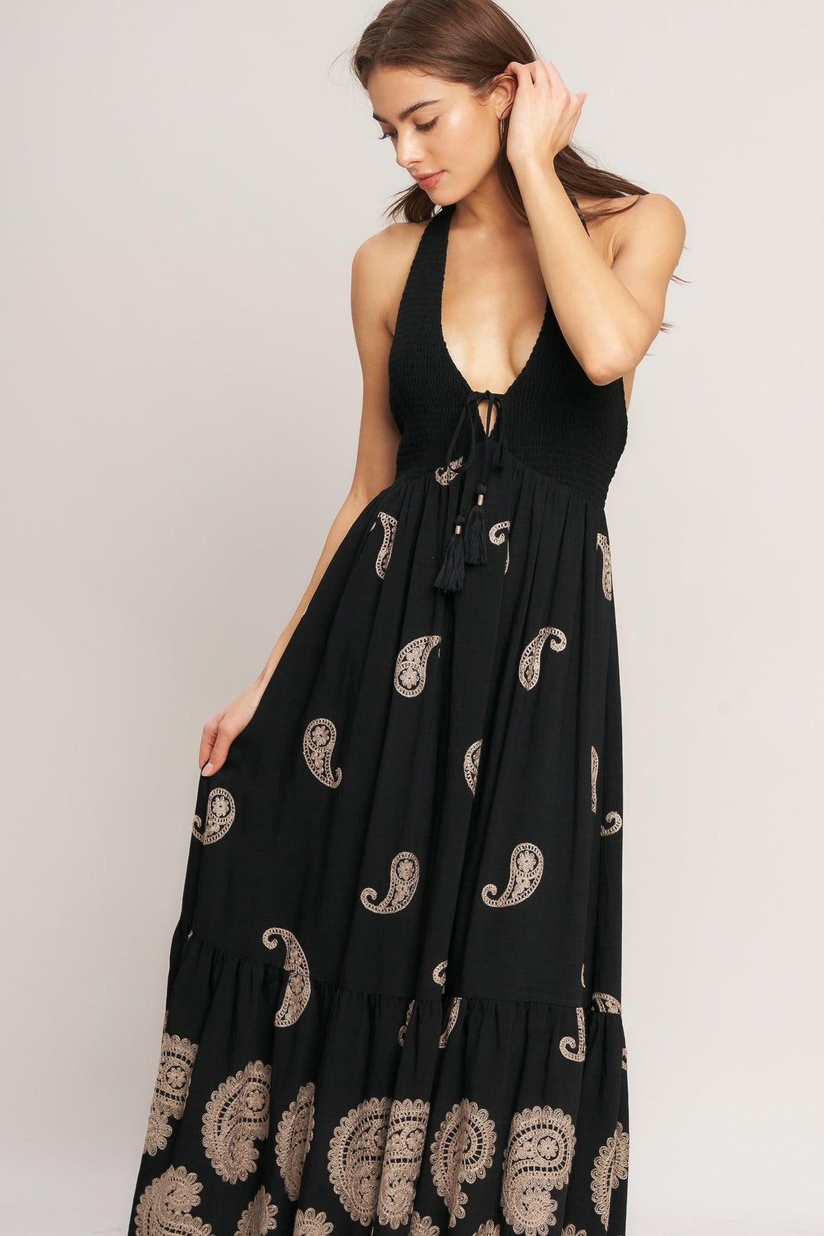 VESTIDO MIDI TEJIDO MIDNIGHT CHARM