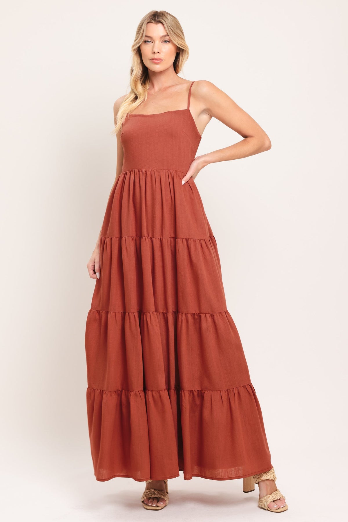 VESTIDO MAXI TEJIDO DESERT SUN