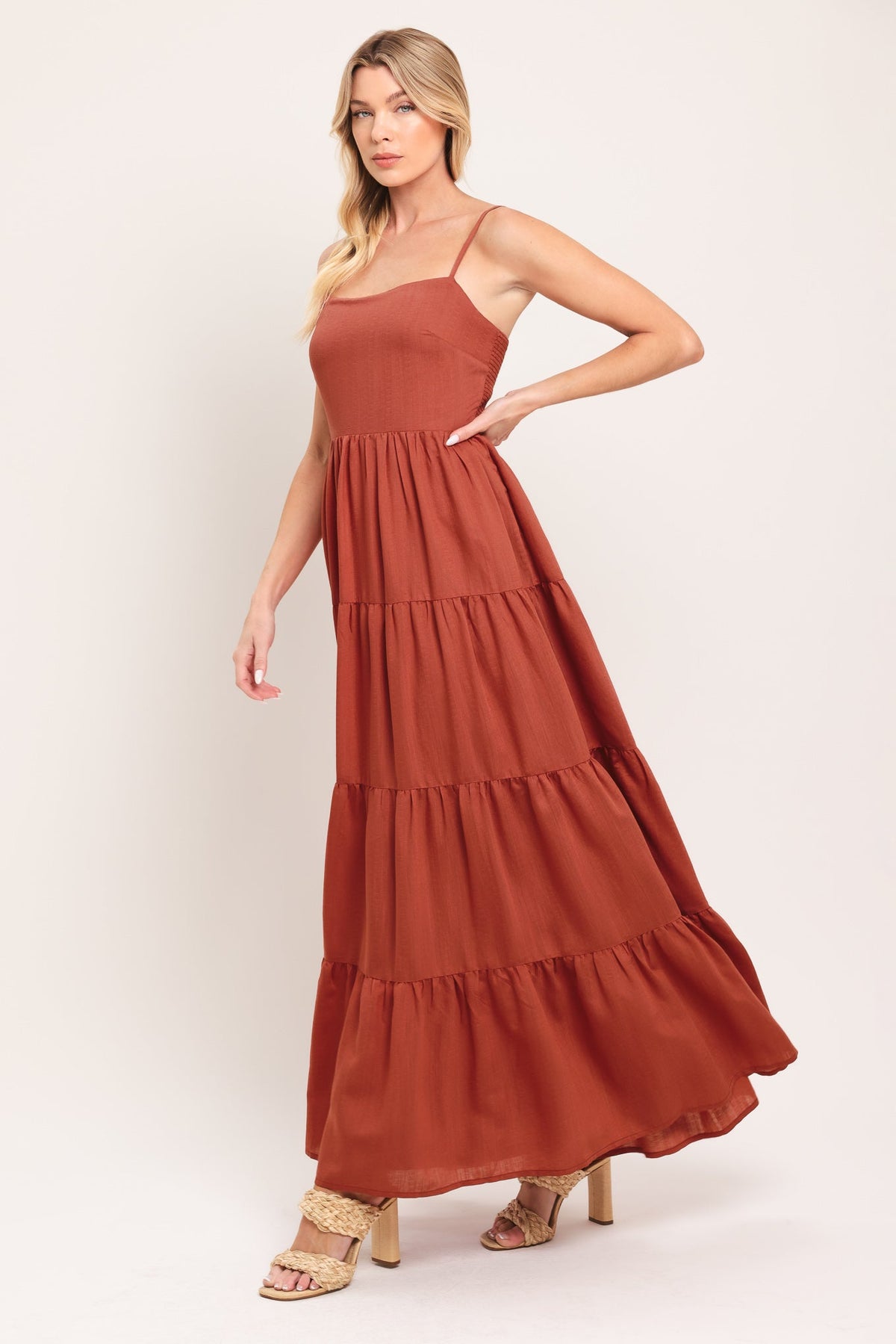 VESTIDO MAXI TEJIDO DESERT SUN
