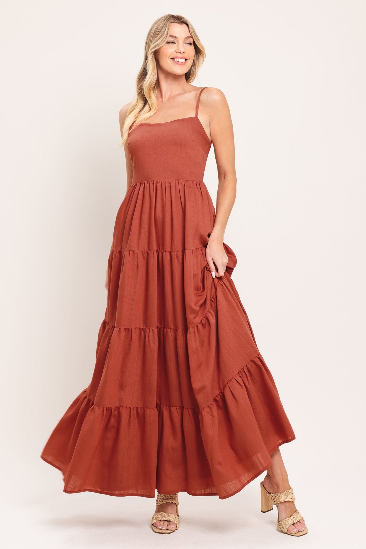 VESTIDO MAXI TEJIDO DESERT SUN