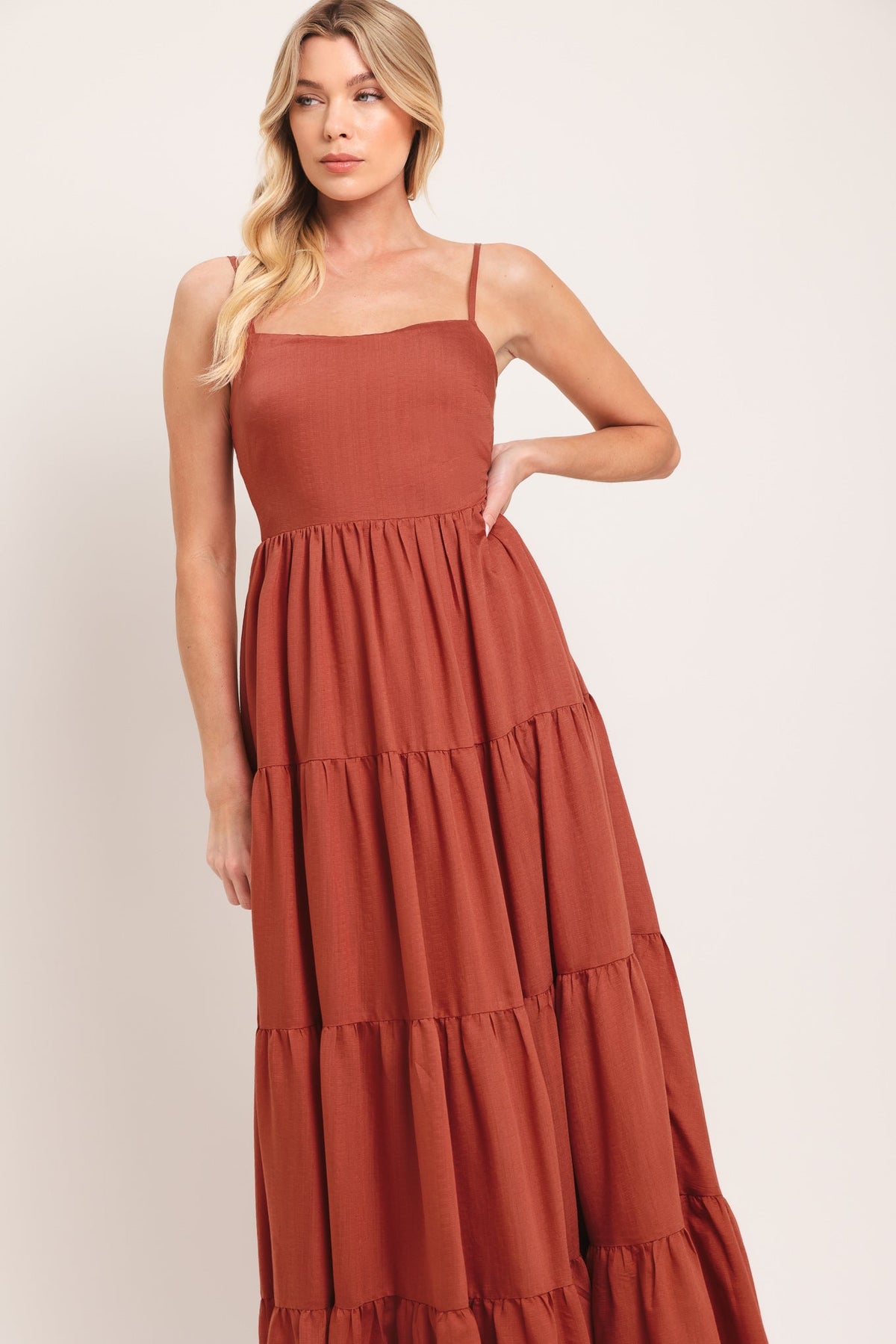VESTIDO MAXI TEJIDO DESERT SUN