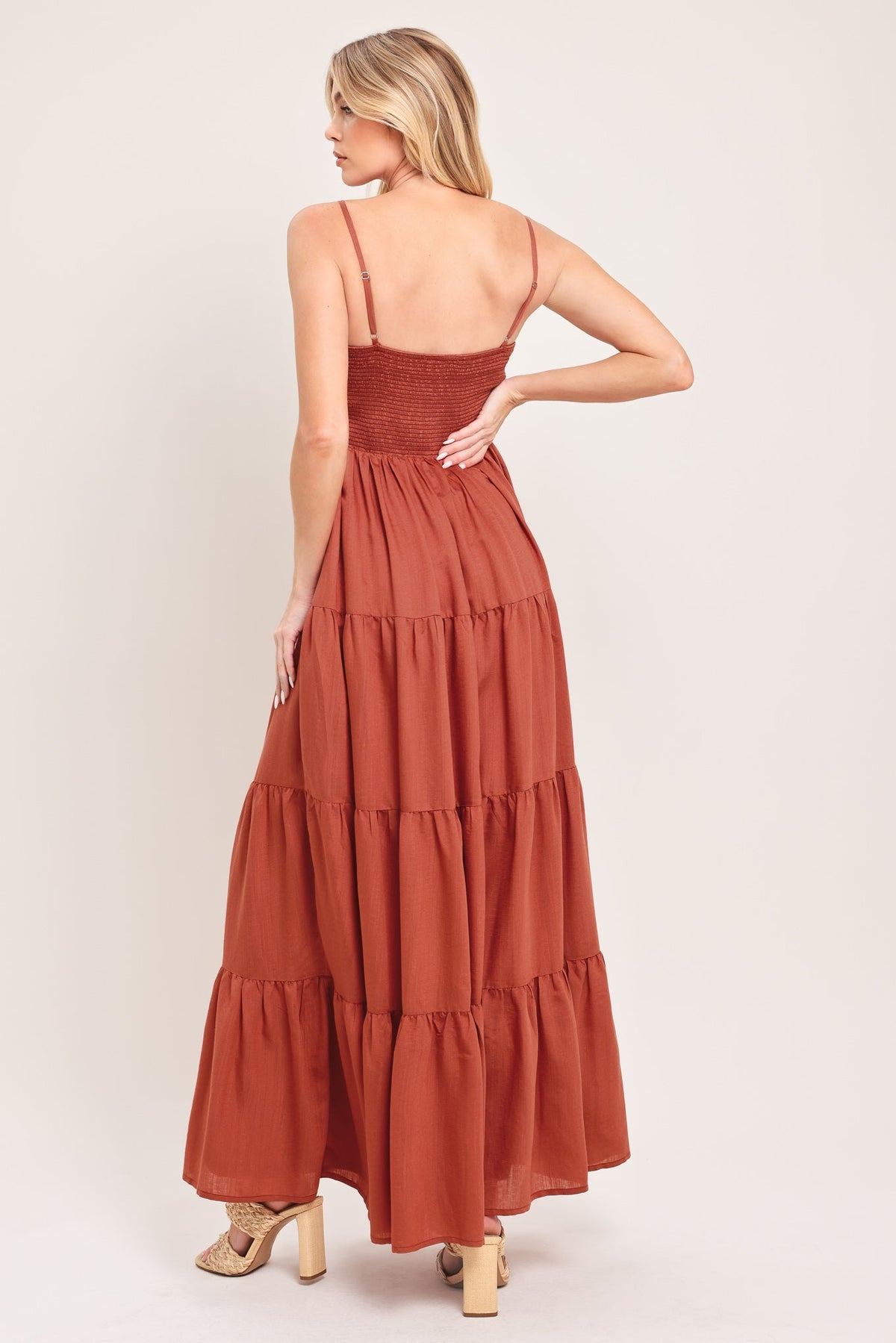 VESTIDO MAXI TEJIDO DESERT SUN