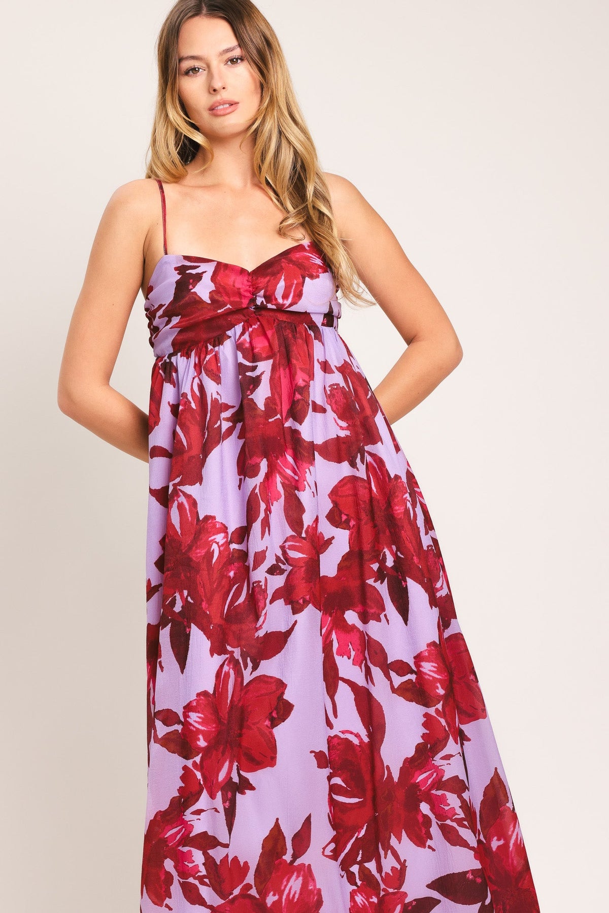VESTIDO HASTA LOS TOBILLOS TEJIDO LOVE BLOSSOM