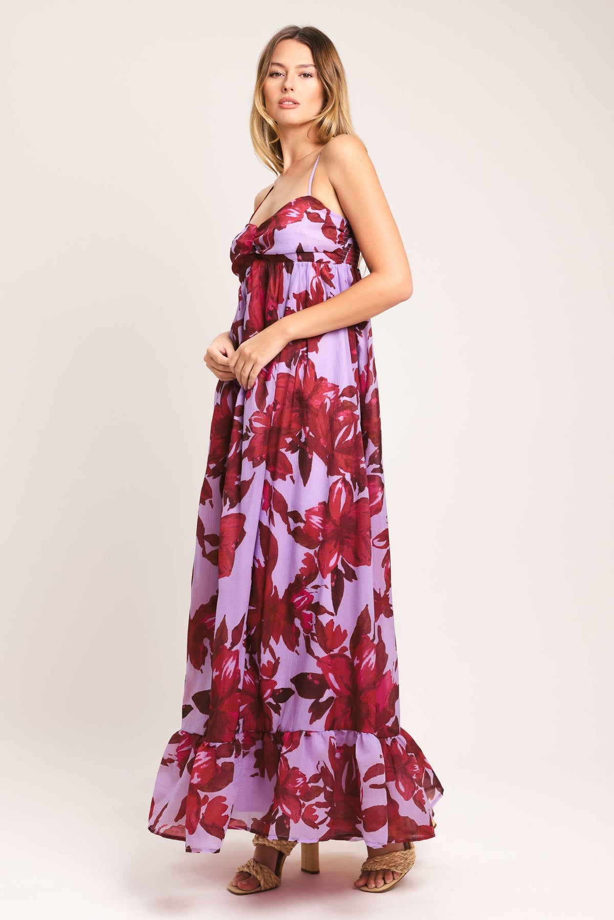 VESTIDO HASTA LOS TOBILLOS TEJIDO LOVE BLOSSOM