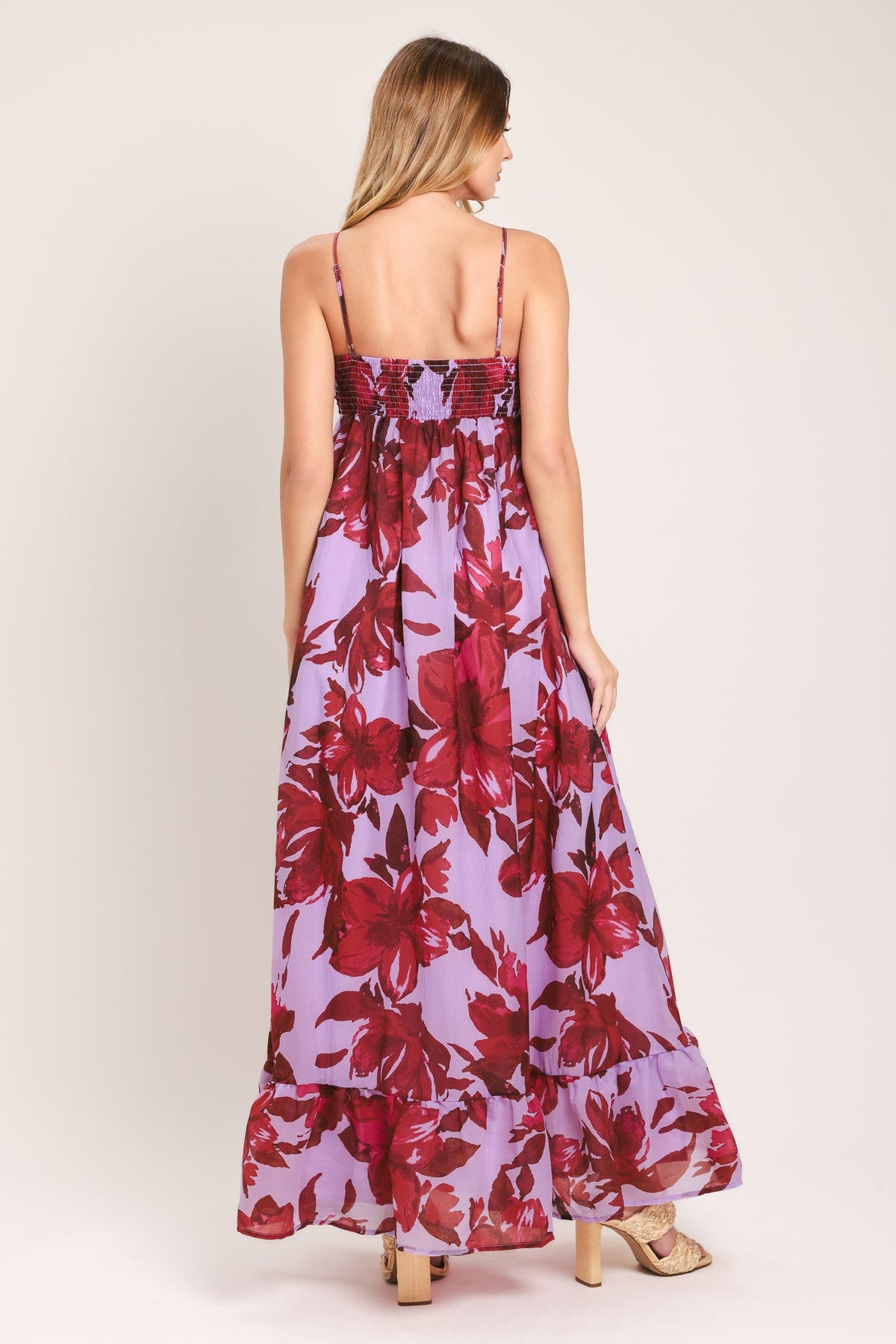 VESTIDO HASTA LOS TOBILLOS TEJIDO LOVE BLOSSOM