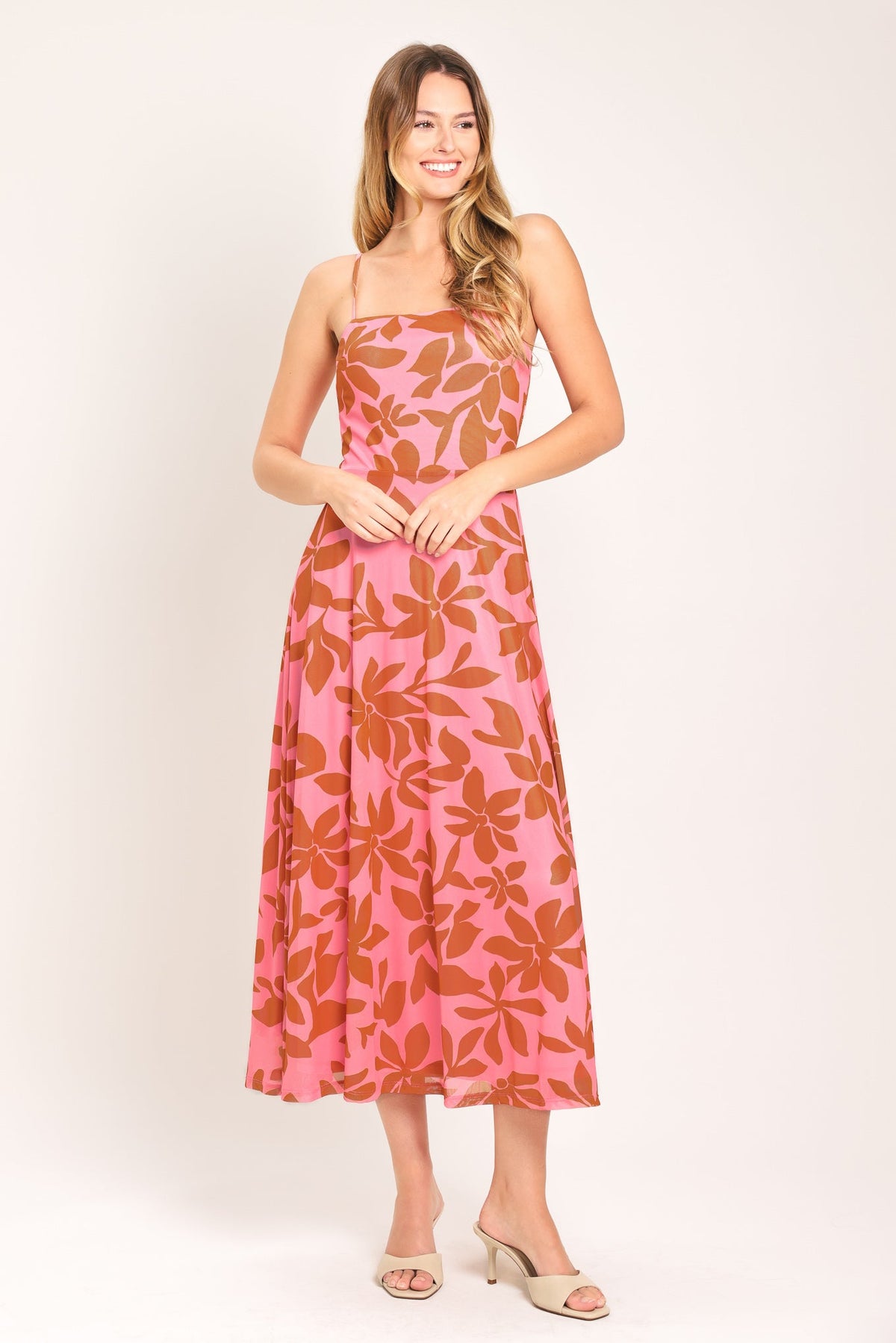 VESTIDO MIDI DE TUL ELÁSTICO ROSY HAVEN