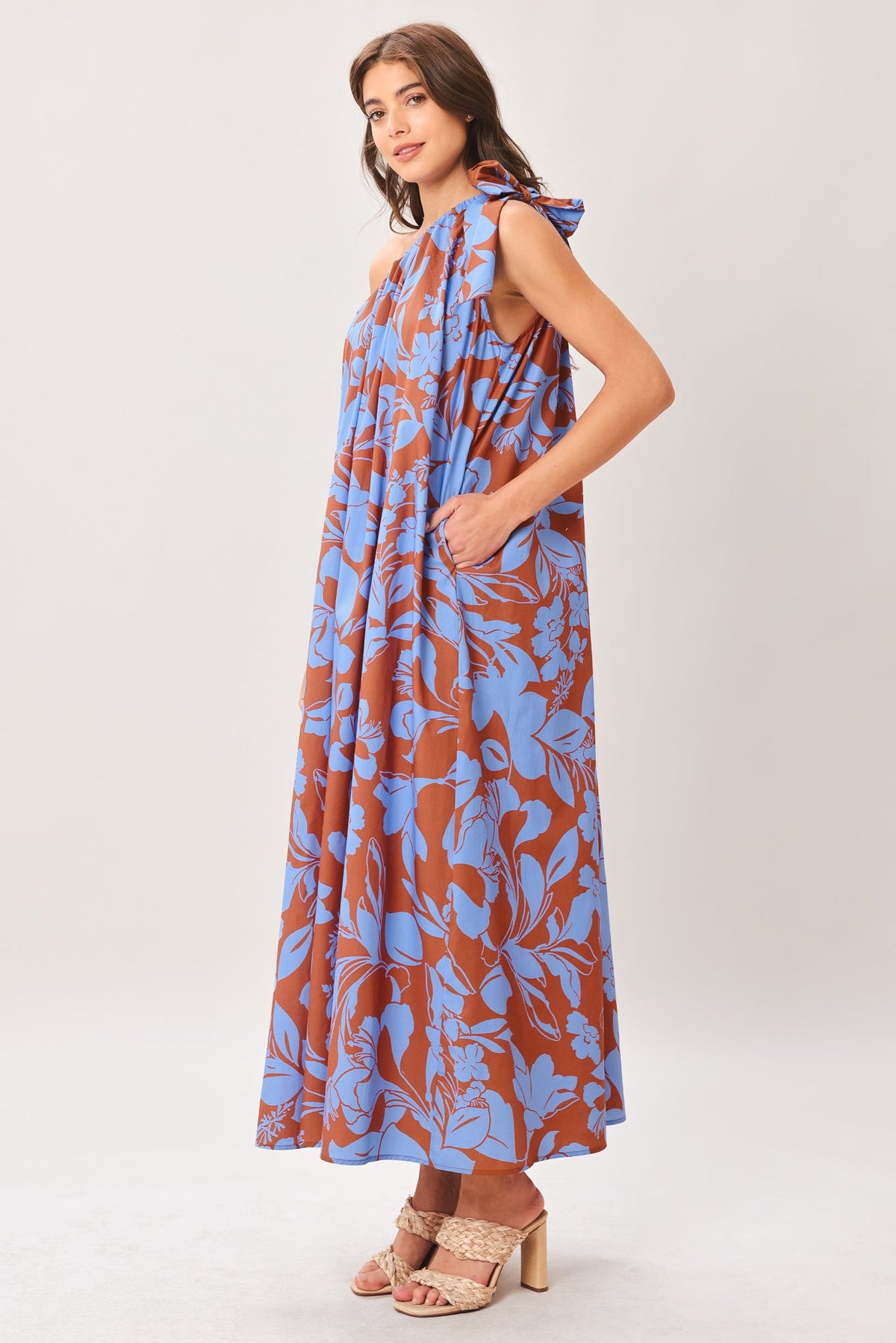 LAGOON FLOW WOVEN MIDI DRESS