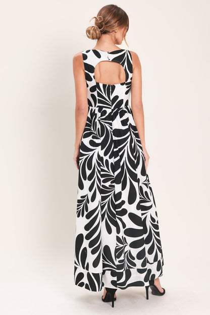 MONO BLOOM WOVEN MAXI DRESS