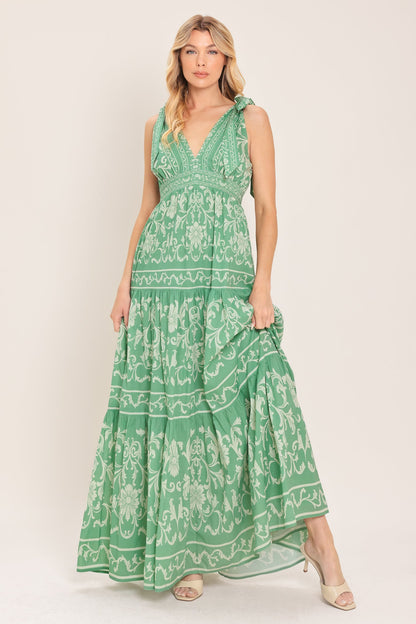 VERONA GARDEN WOVEN MAXI DRESS