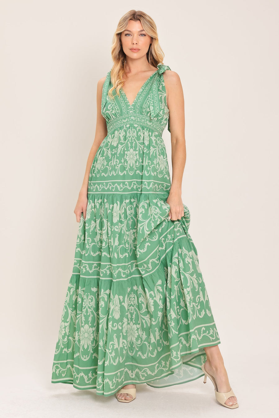 VERONA GARDEN WOVEN MAXI DRESS