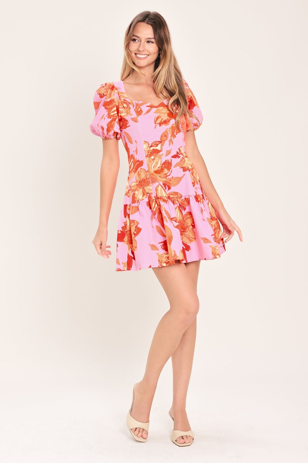 MINIVESTIDO TEJIDO PINK BLOOM