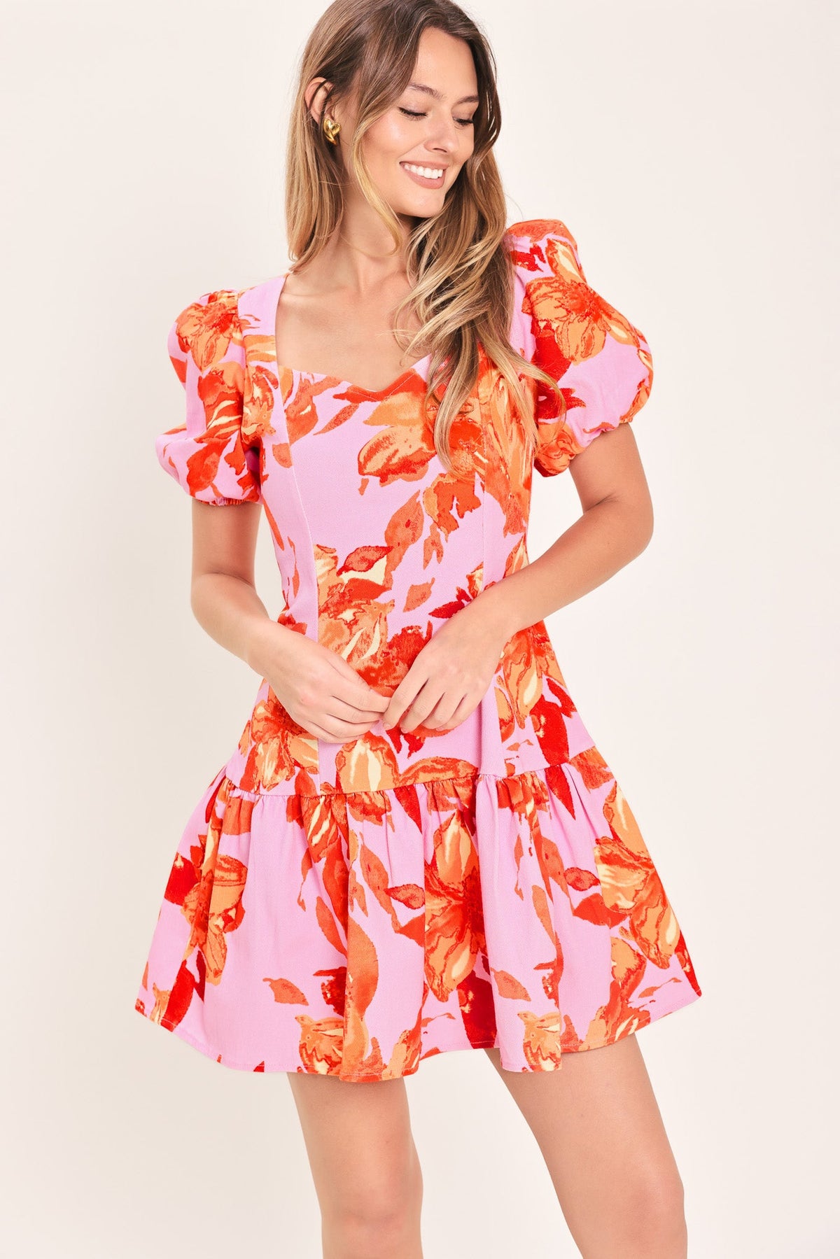 MINIVESTIDO TEJIDO PINK BLOOM