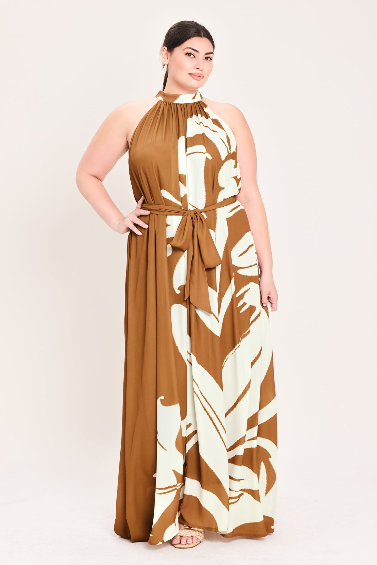 VESTIDO MAXI TEJIDO MOCHA SERENITY
