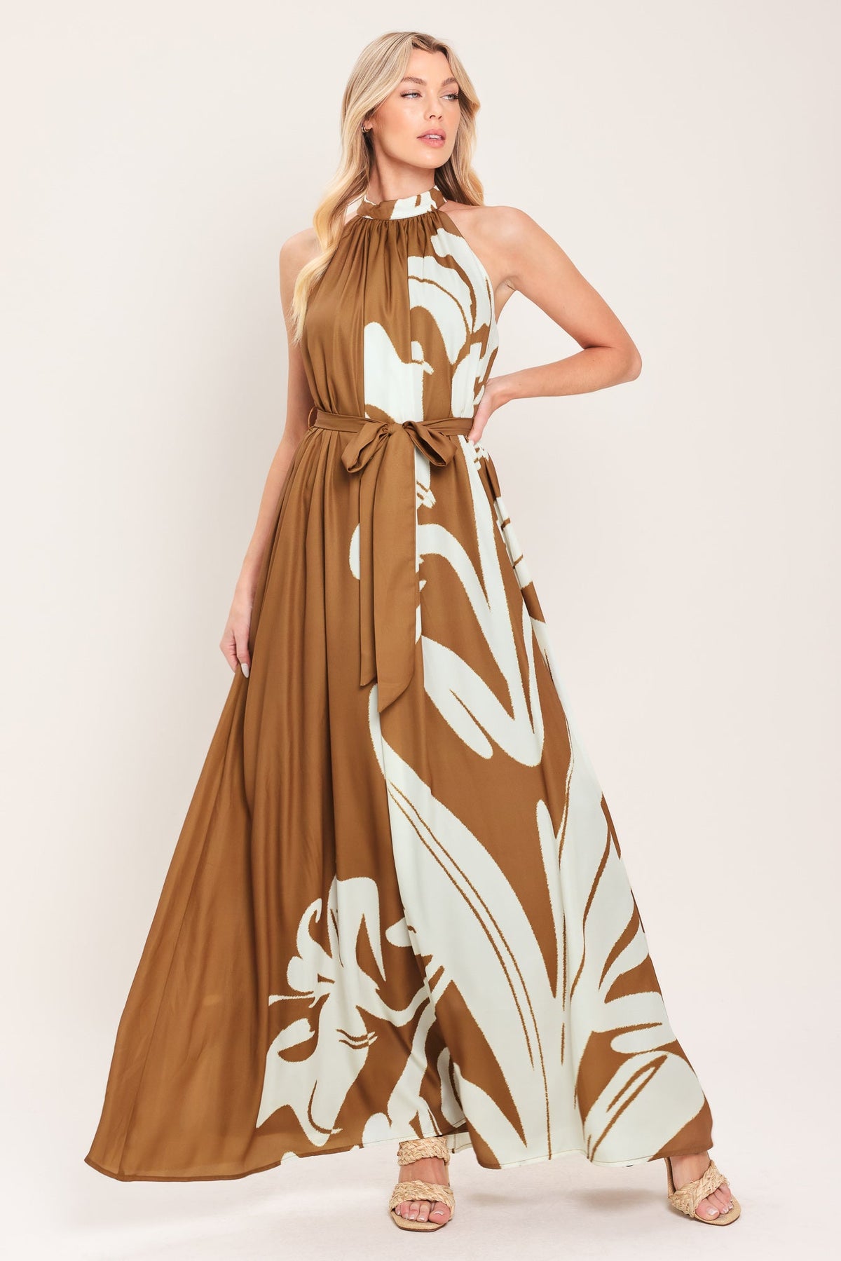 VESTIDO MAXI TEJIDO MOCHA SERENITY