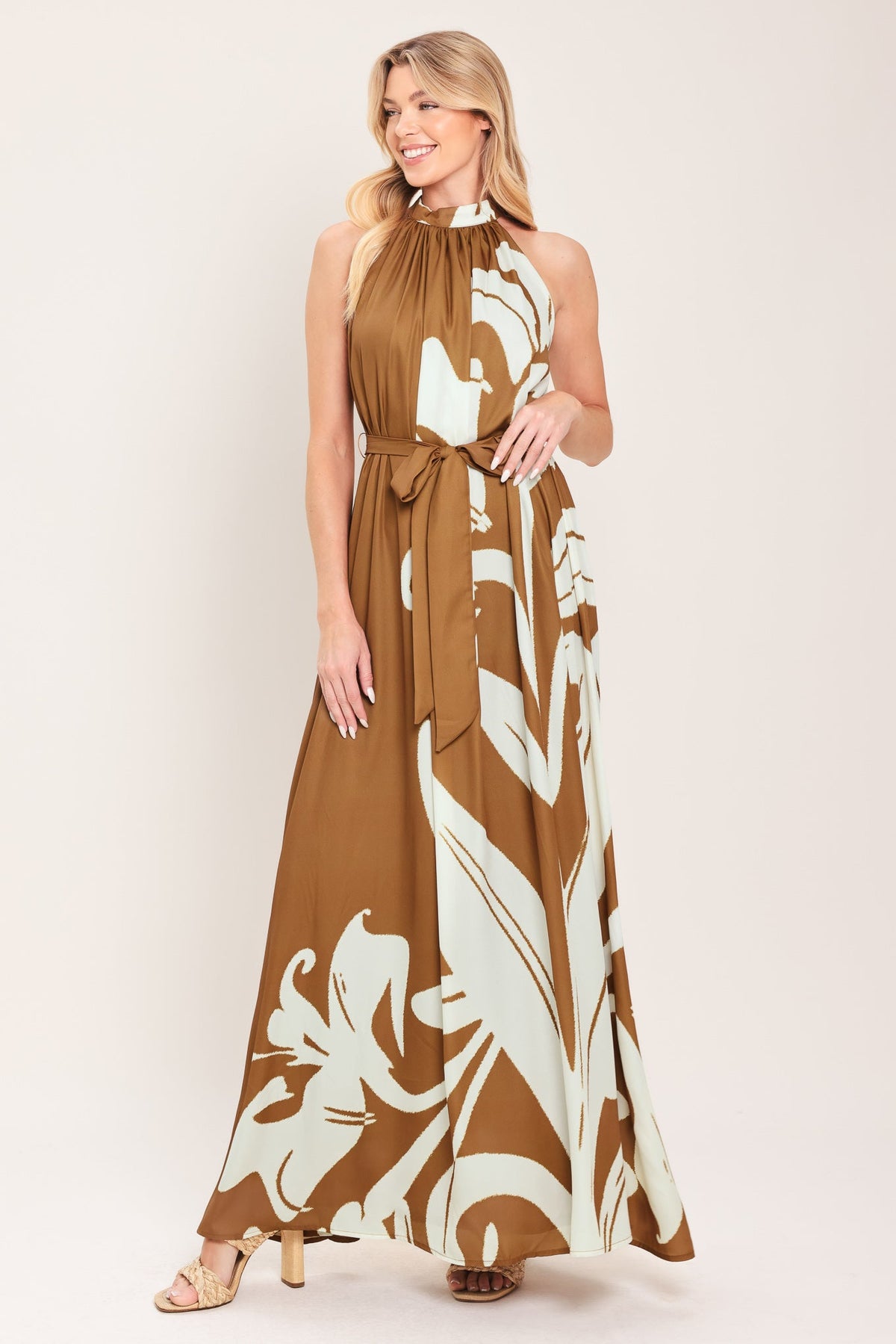 VESTIDO MAXI TEJIDO MOCHA SERENITY