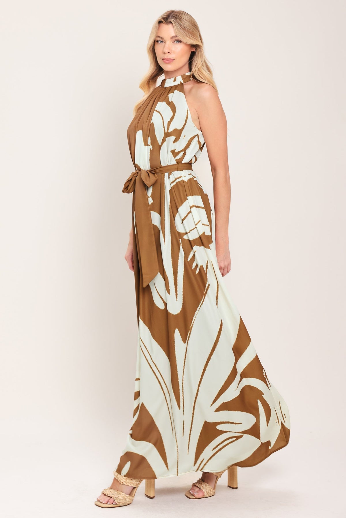 VESTIDO MAXI TEJIDO MOCHA SERENITY
