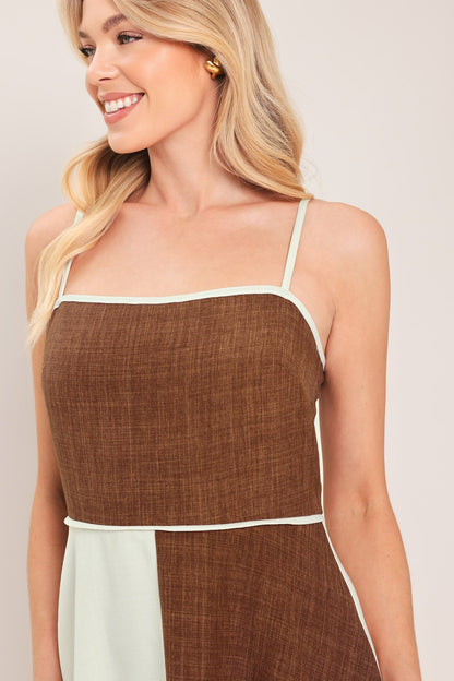 SIENNA FORM WOVEN MIDI DRESS