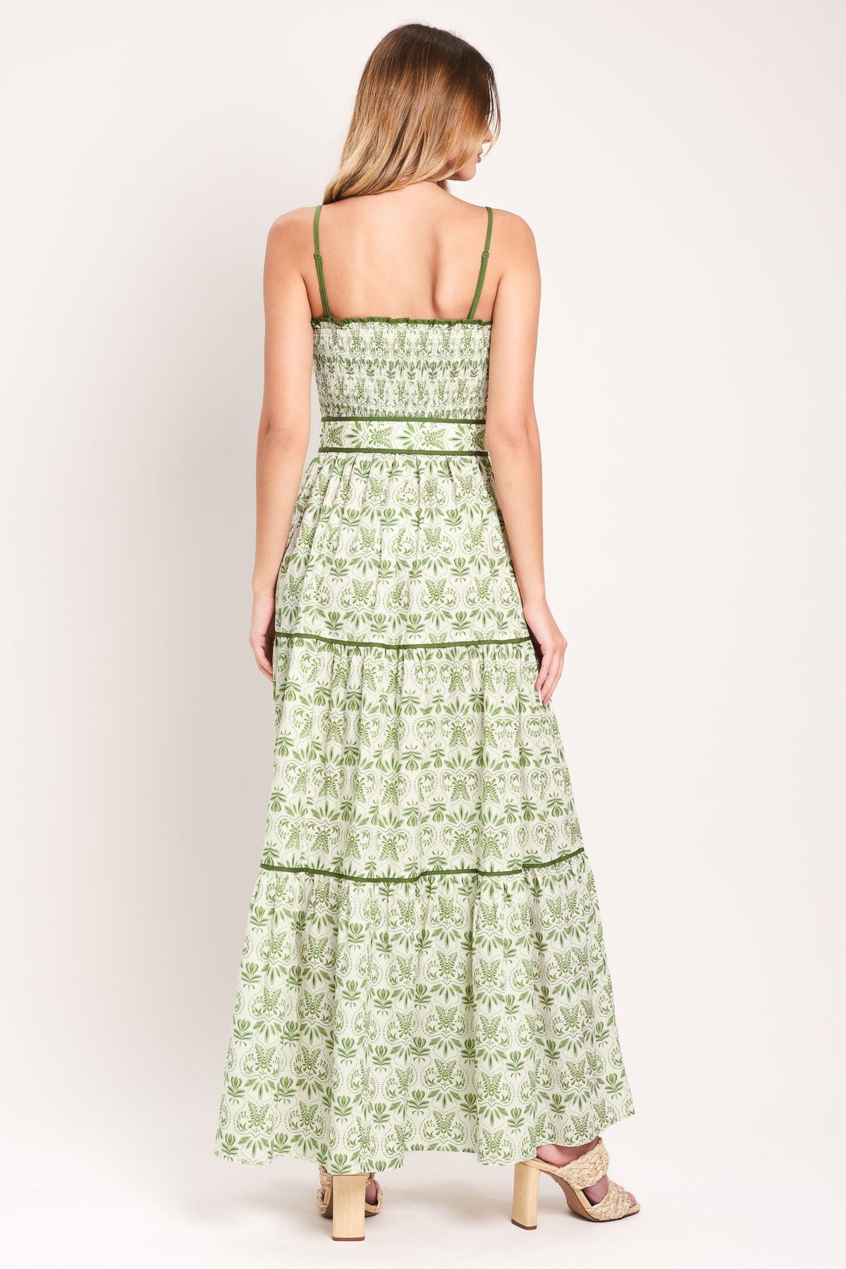 DAINTY FLORA WOVEN MAXI DRESS