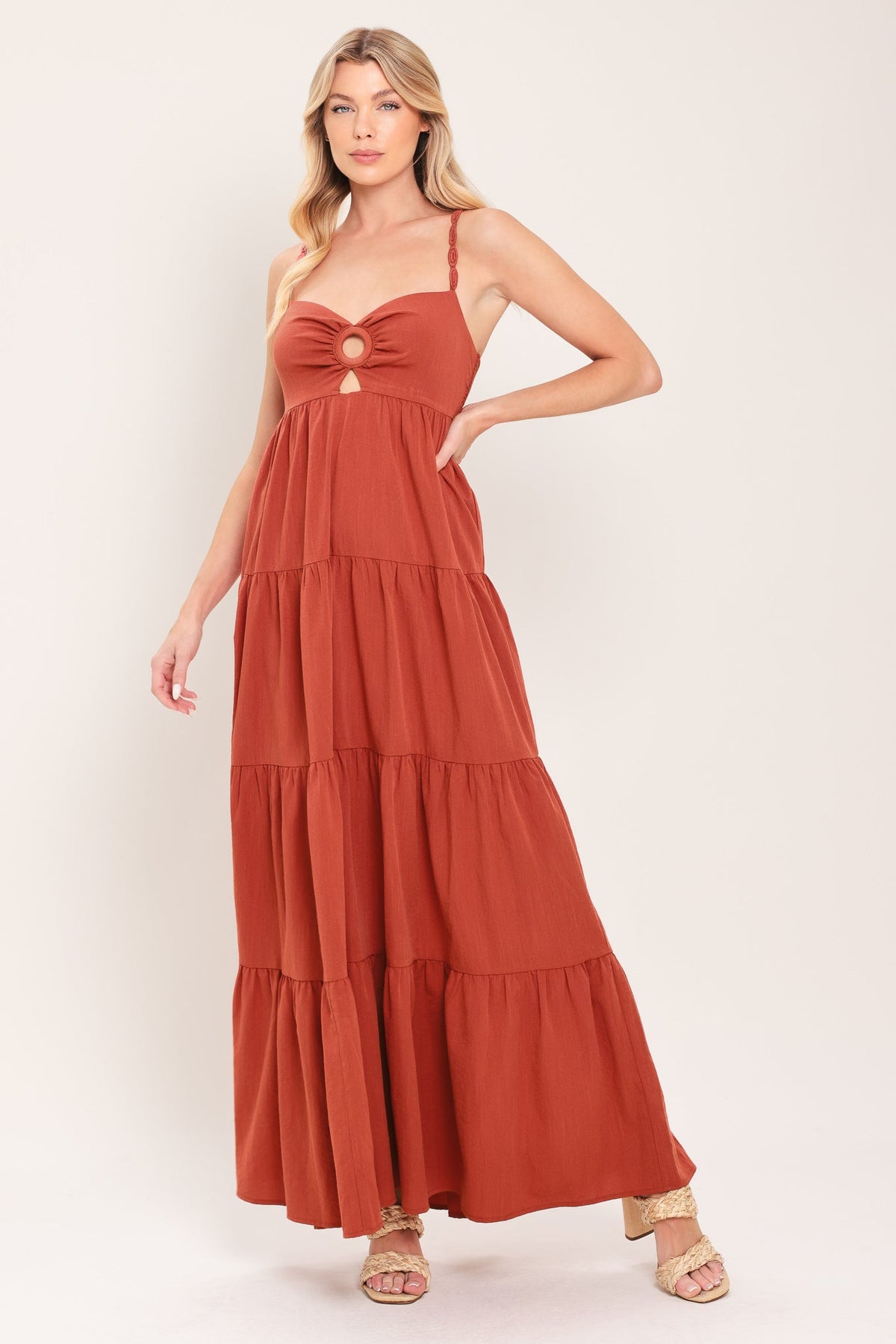 VESTIDO LARGO TEJIDO AMBER WAVE