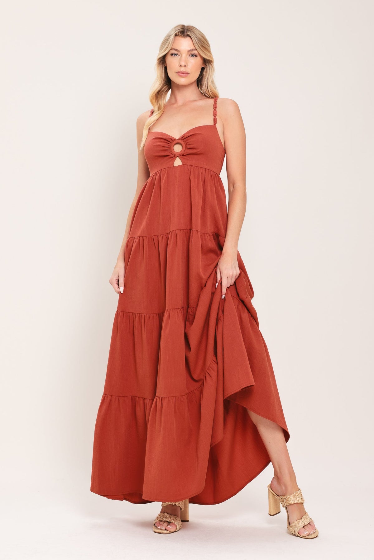 VESTIDO LARGO TEJIDO AMBER WAVE