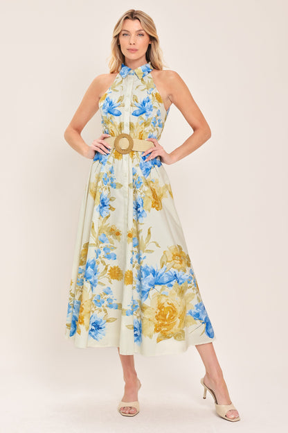 SUNNY DAYDREAM WOVEN MIDI DRESS