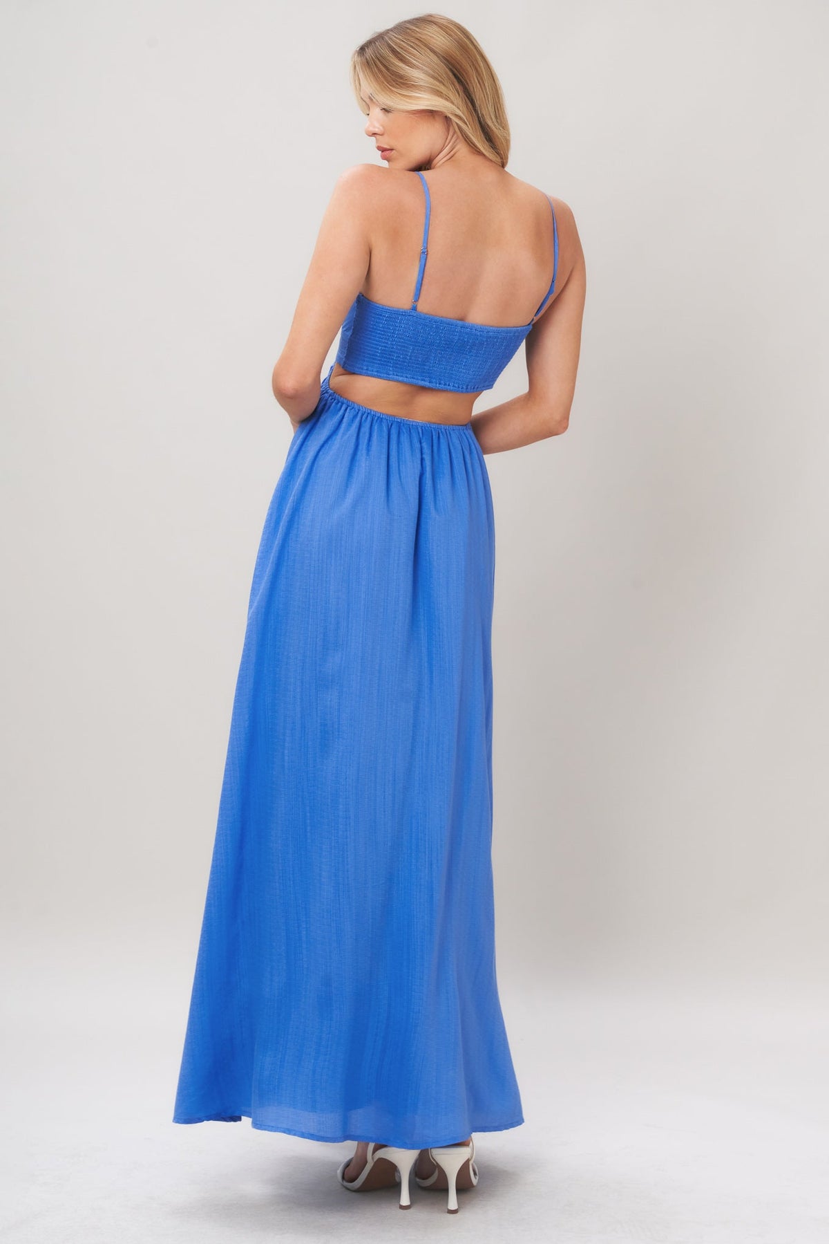 AZURE TEMPTATION WOVEN MAXI DRESS