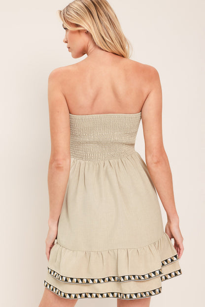 OASIS NIGHTS WOVEN MINI DRESS