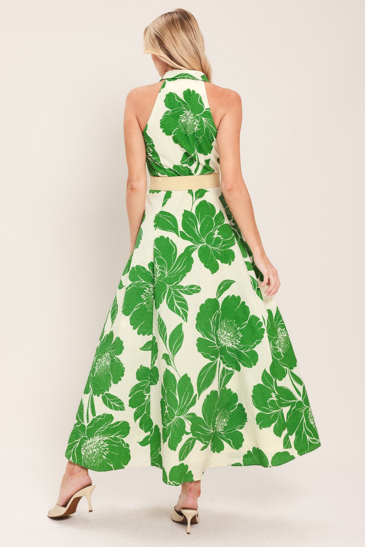 VESTIDO MIDI TEJIDO PALM ROYALE