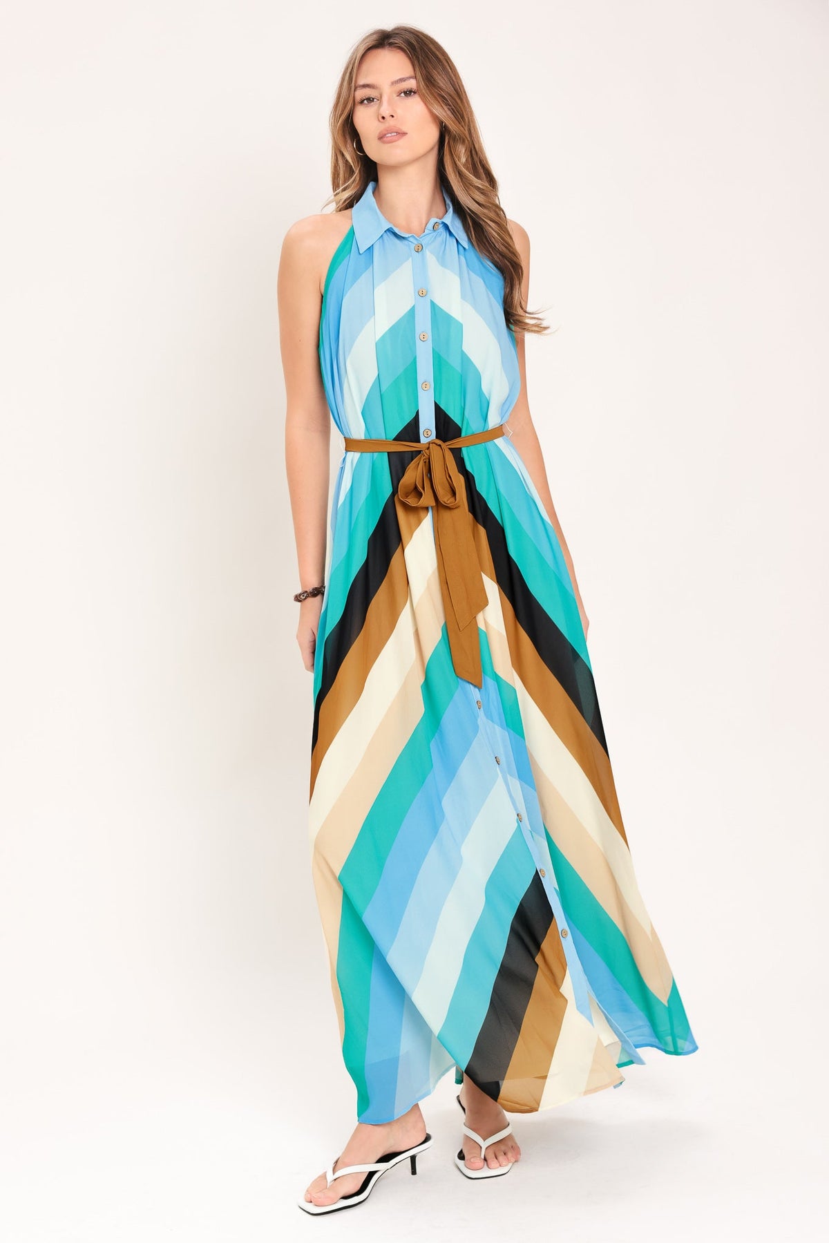 VESTIDO MAXI TEJIDO ESCAPADA COSTERA
