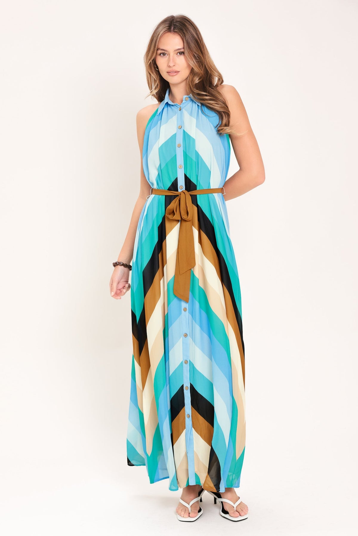 VESTIDO MAXI TEJIDO ESCAPADA COSTERA