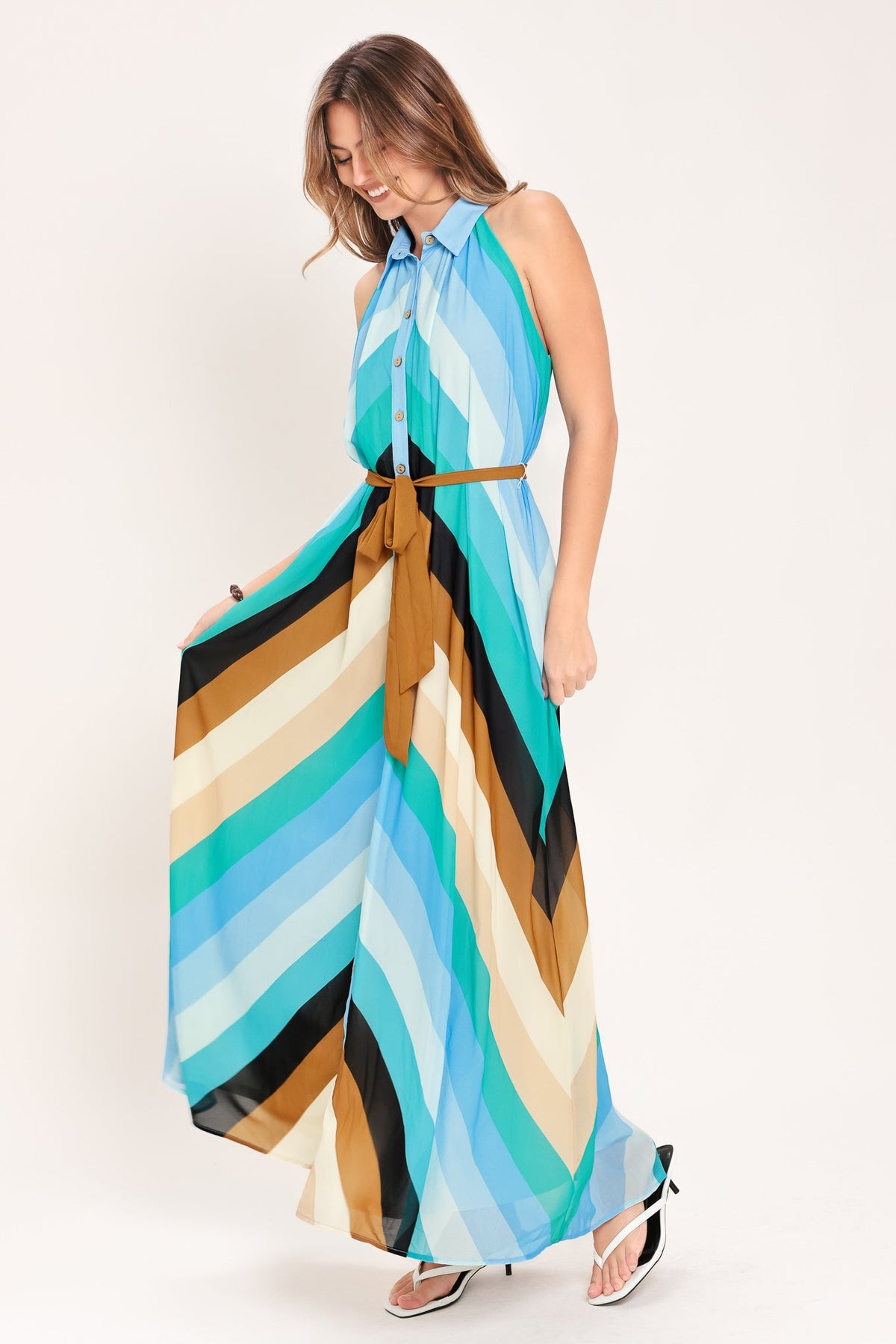 VESTIDO MAXI TEJIDO ESCAPADA COSTERA