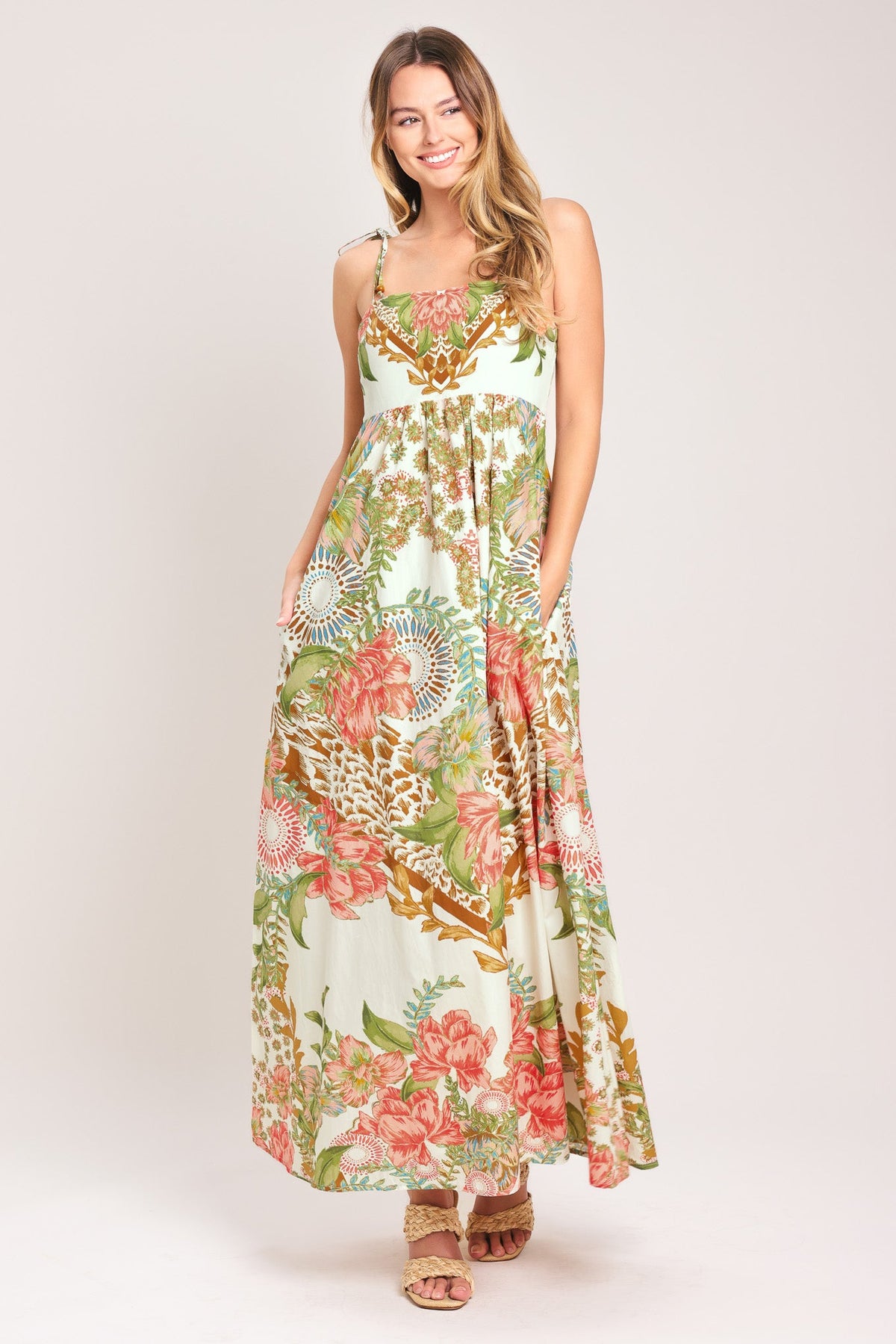 VESTIDO TRENZADO A LA TOBILLO SUMMER OASIS
