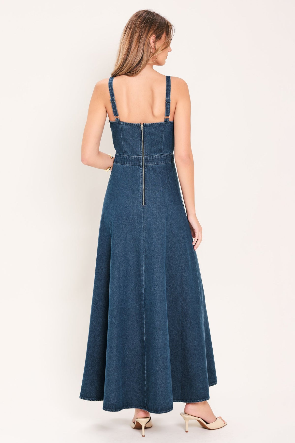 VESTIDO MIDI DE DENIM MIDNIGHT BLOOM