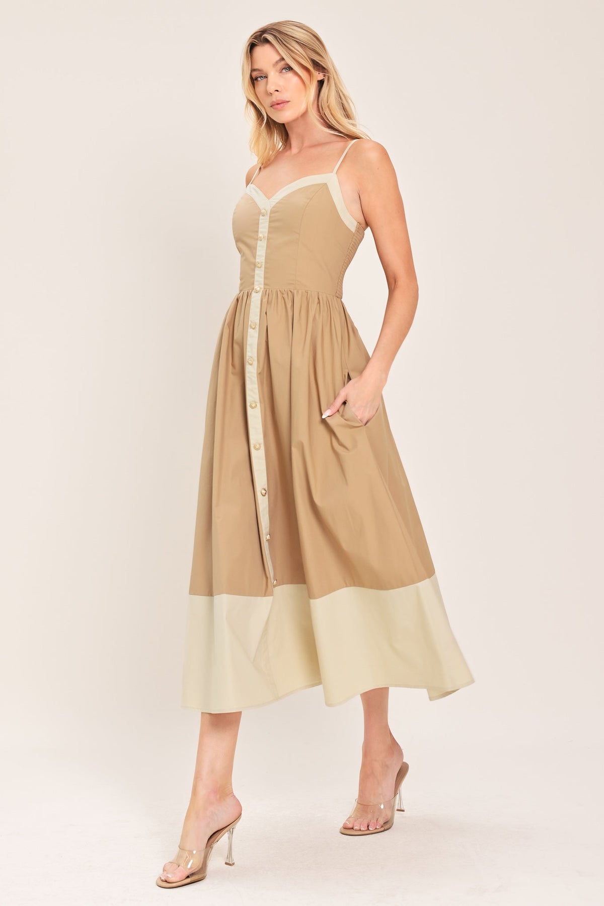 VESTIDO MIDI TEJIDO SANDSTONE SWEETHEART