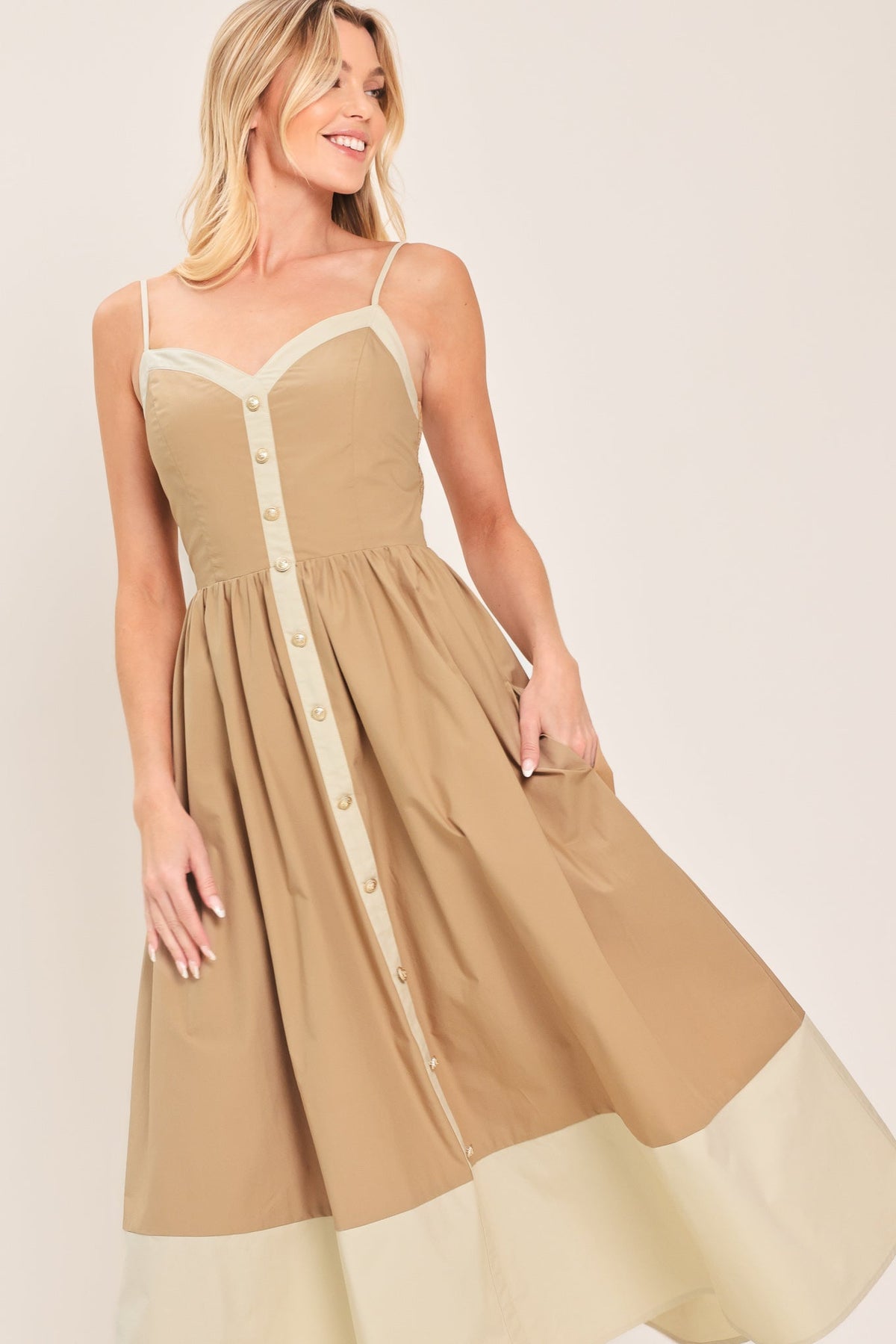 VESTIDO MIDI TEJIDO SANDSTONE SWEETHEART
