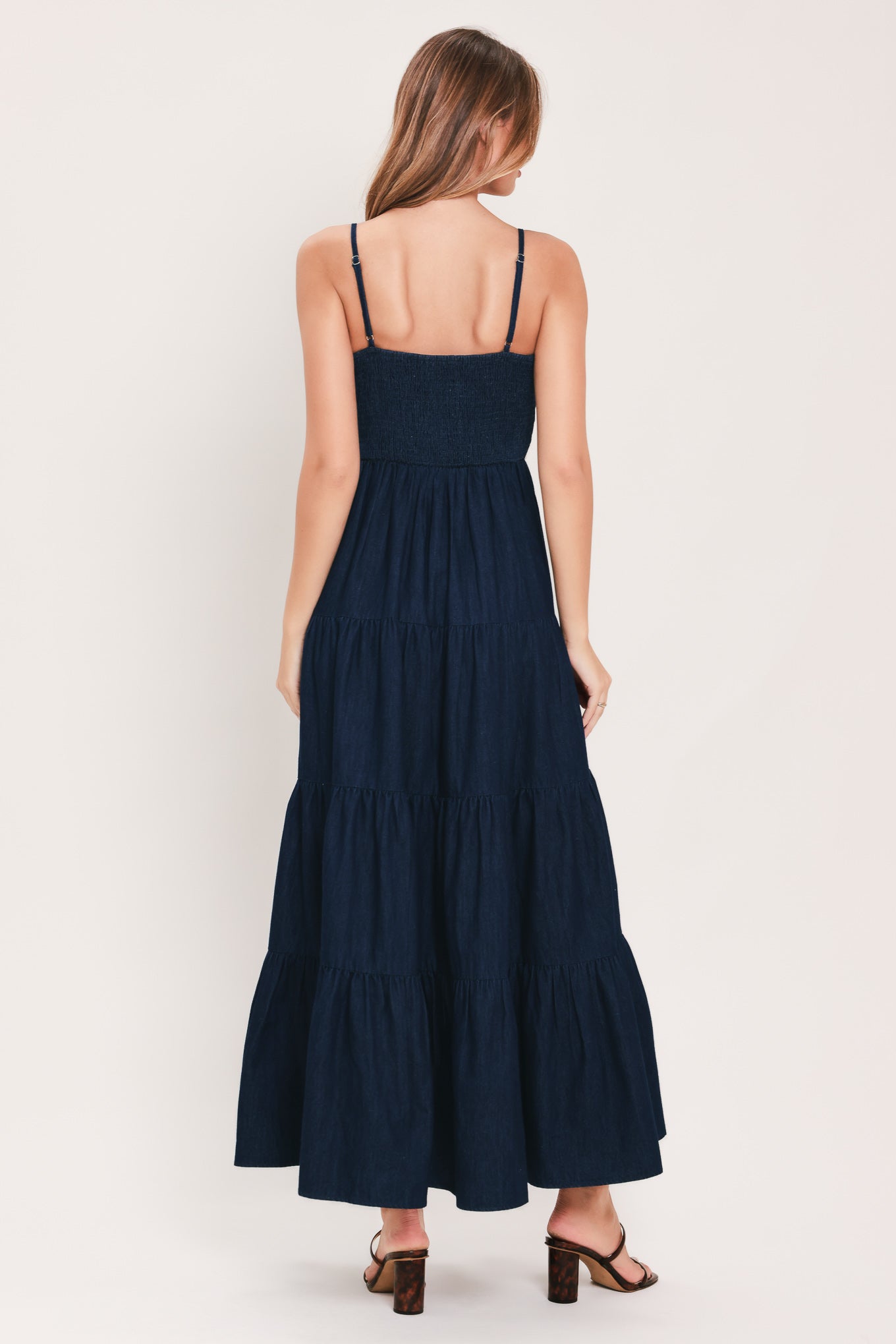VESTIDO MAXI DE MEZCLILLA STARS ALONG THE SEAM