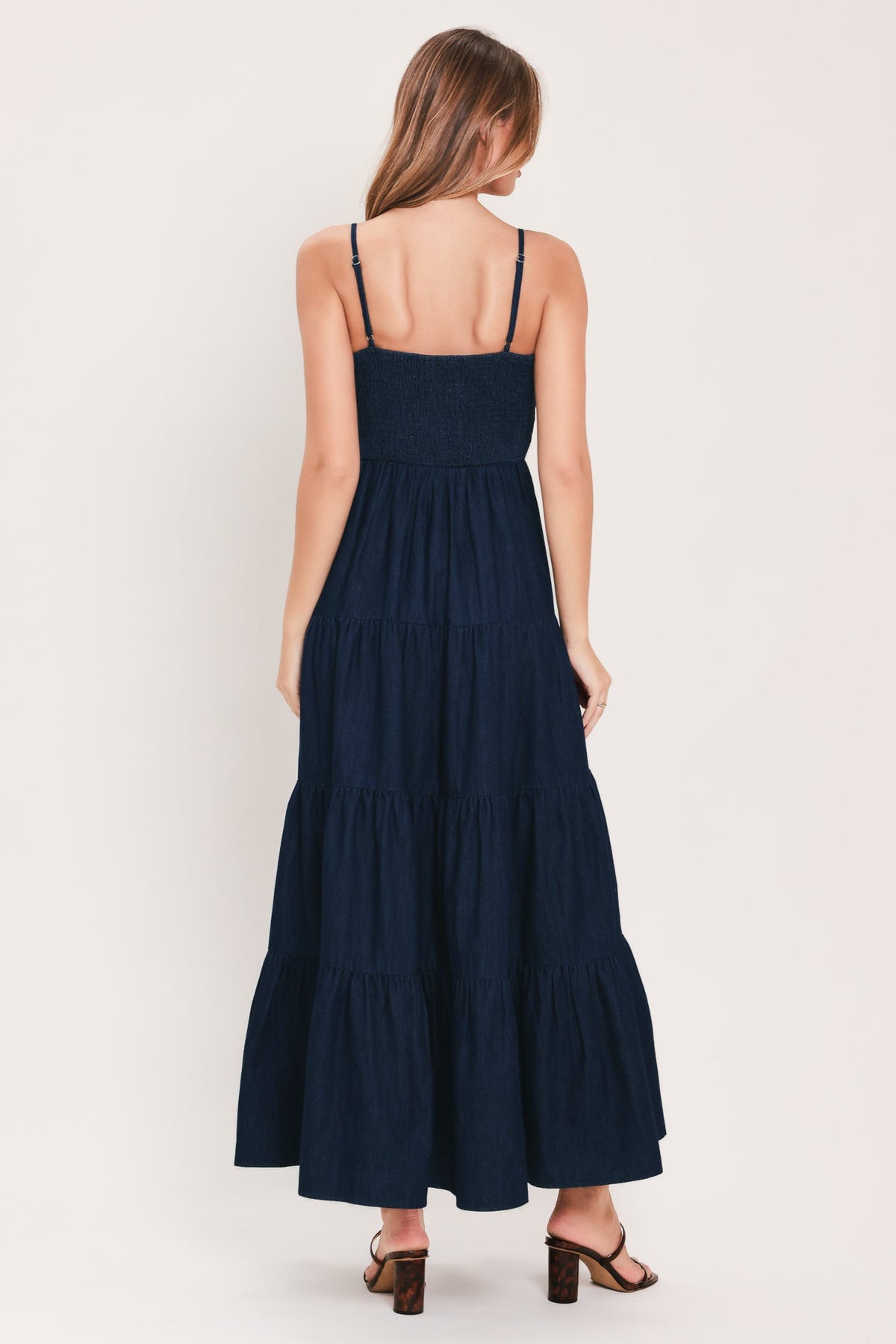 VESTIDO MAXI DE MEZCLILLA STARS ALONG THE SEAM
