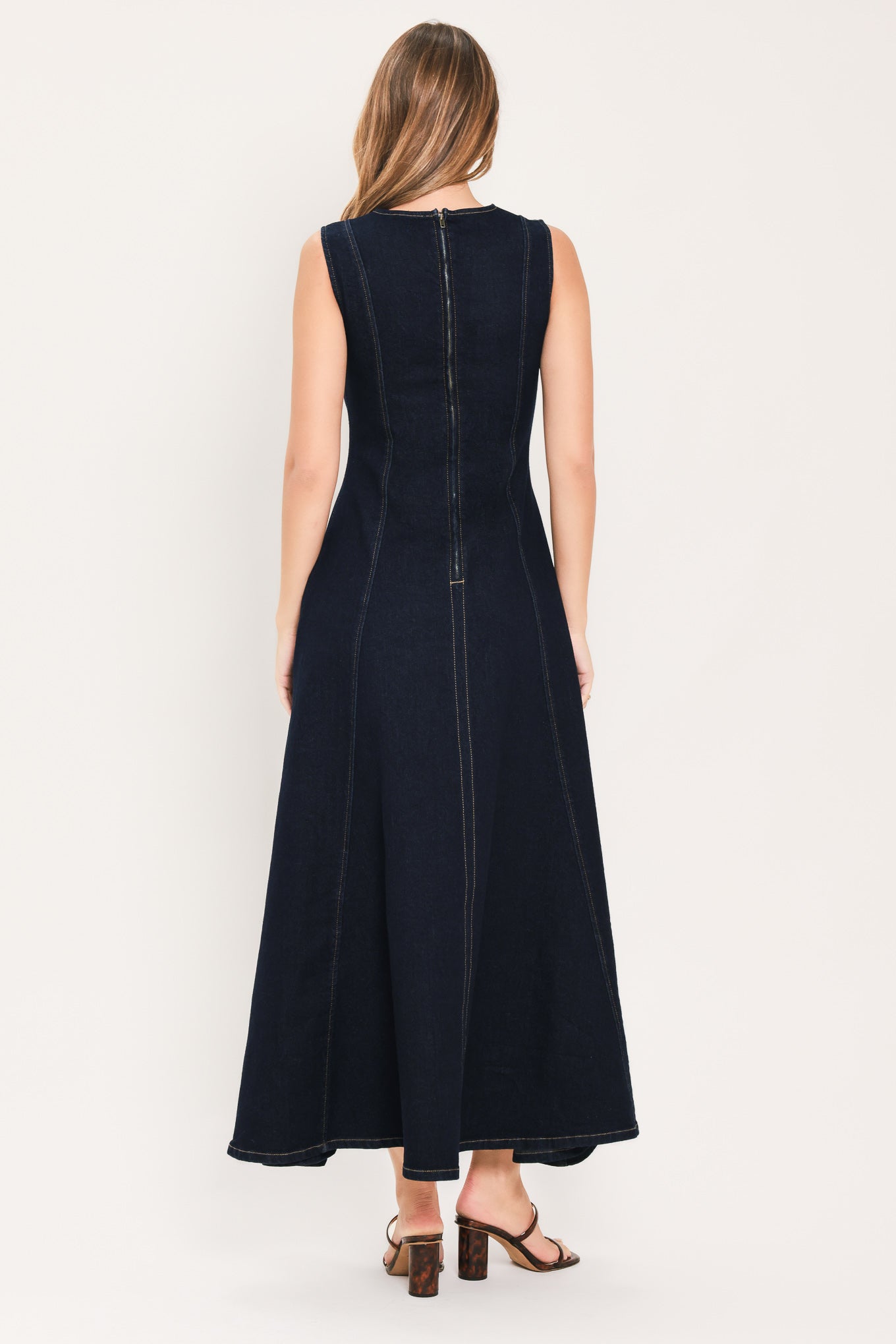VESTIDO LARGO DE MEZCLILLA MIDNIGHT GOLDEN SECRET