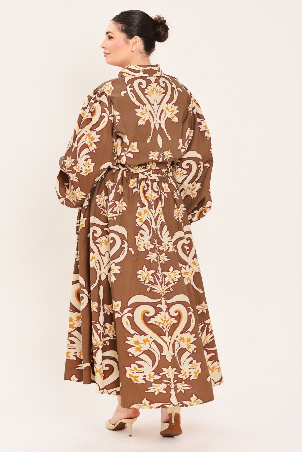 VESTIDO MAXI DE CAMISA TEJIDA AMBER MEDALLION