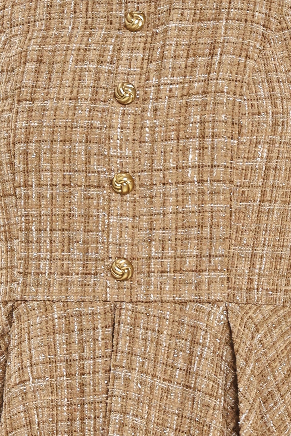 VESTIDO CORTO DE TWEED CON CUELLO CAMBRIDGE